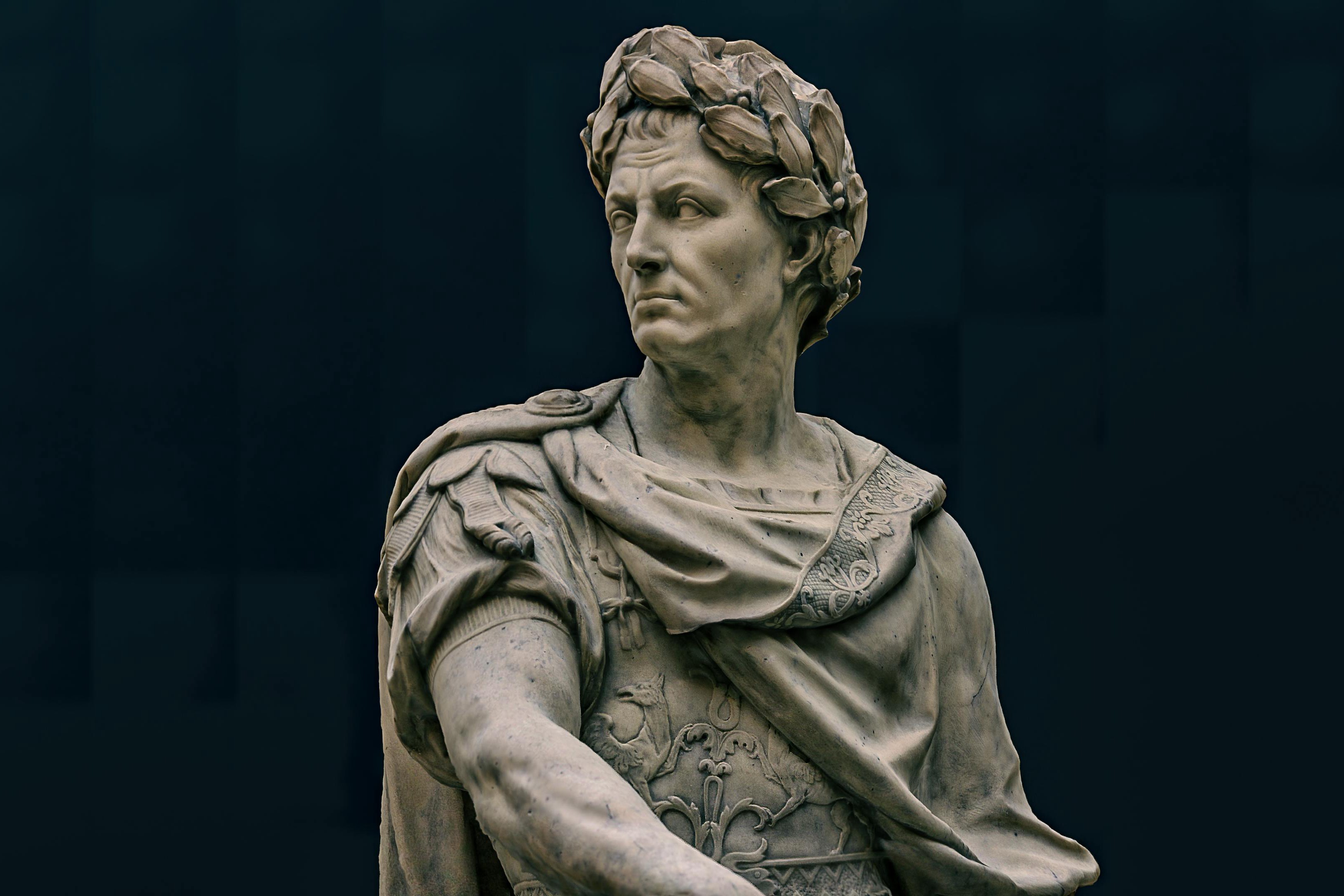 laurel wreath on head